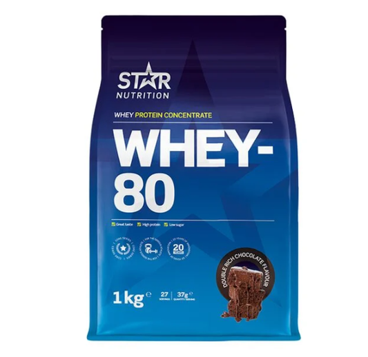 Whey-80 Vassleprotein 1 kg